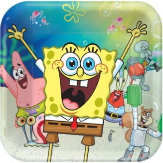 Papierový tanier Sponge Bob, 23cm/8ks