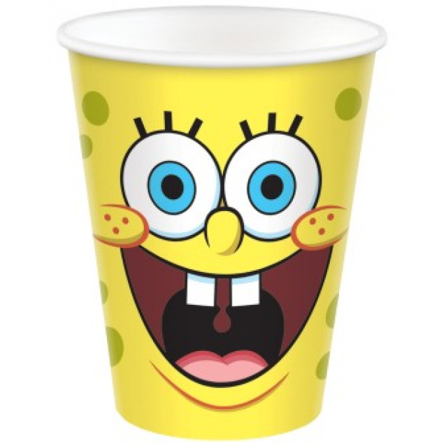 Papierový pohár Sponge Bob, 250ml/8ks