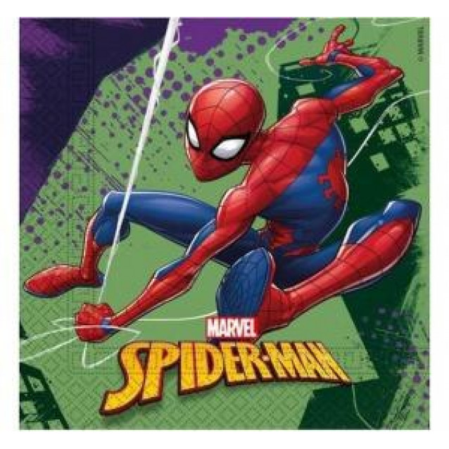 Servítky Spiderman, 33x33cm, 20ks