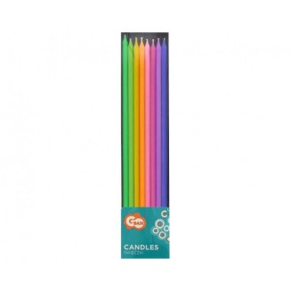 Sviečka tortová Pastel, 17cm/8ks