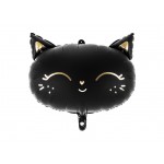 Fóliová balónová mačka, 48x36cm, čierna