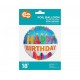 Fóliový balón Happy Birthday (sviečky),veľ18