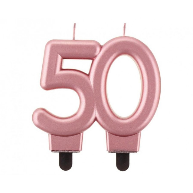 Sviečka 50, staroružová, 7cm