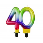 Sviečka 40, galaxy, výška 7cm