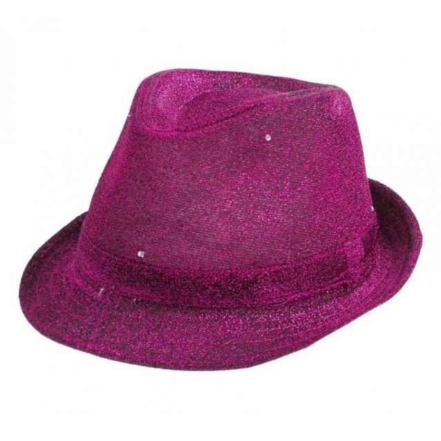 Svietiaci klobúk „Glitter, fialový