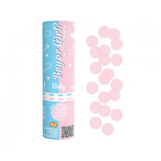 Vystreľovacie konfety ružové, 15cm