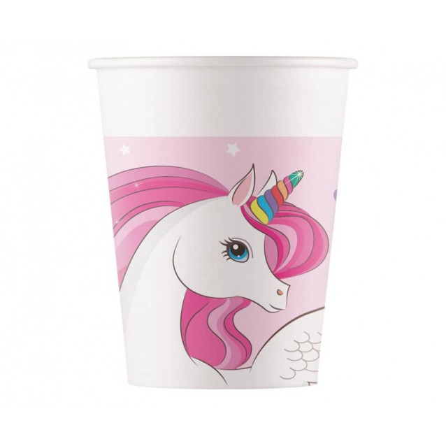 Poháre Unicorn, 200ml/8ks