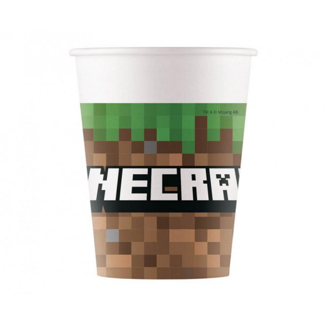 Poháre Minecraft, 200ml/8ks