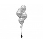 Balón Beauty&Charm, strieborný, veľ.12, bal. 7ks