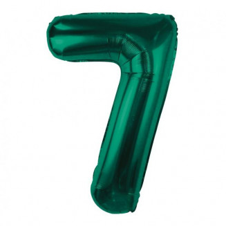 Fóliový balón číslo 7, tmavozelený