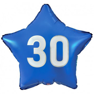 Fóliový balón Hviezda modrá 30, 45cm