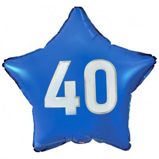 Fóliový balón Hviezda modrá 40, 45cm