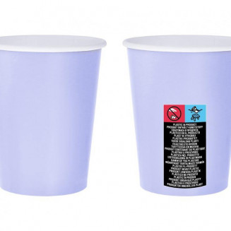 Papierový pohár, fialkový, 200ml/14ks