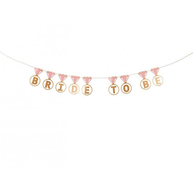 Girlanda Bride to be, prsteň, 2,5m
