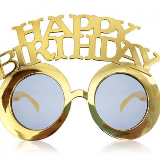 Zlaté okuliare Happy birthday, 1ks