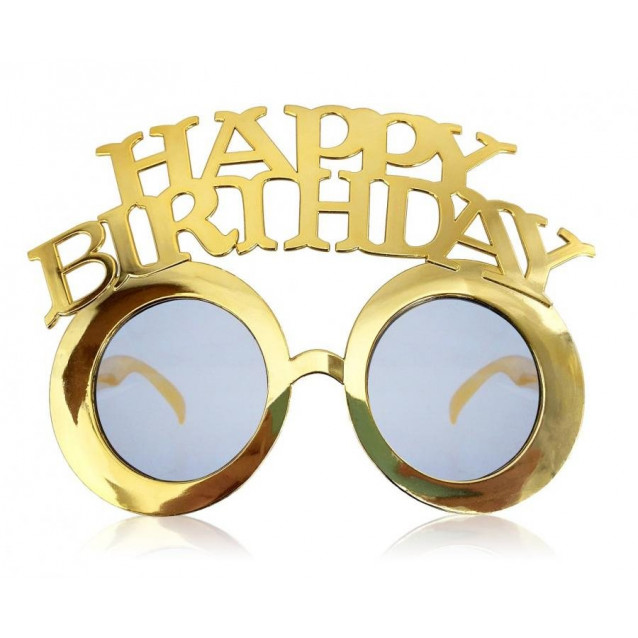 Zlaté okuliare Happy birthday, 1ks