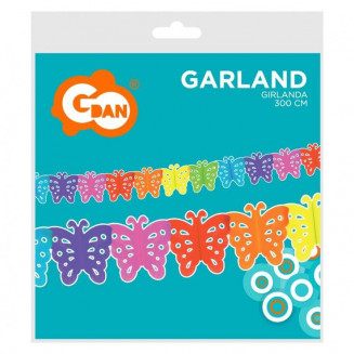 Girlanda farebná motýle, 360cm