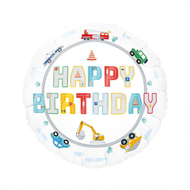 FB autá Happy birthday, veľ18 FB autá Happy birthday, veľ18