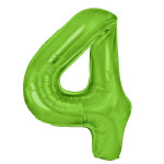 Fóliový balón číslo 4, zelený, 100cm
