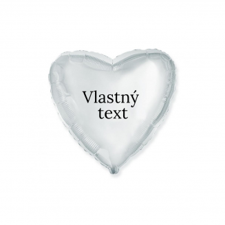 Srdce strieborné vlastný text