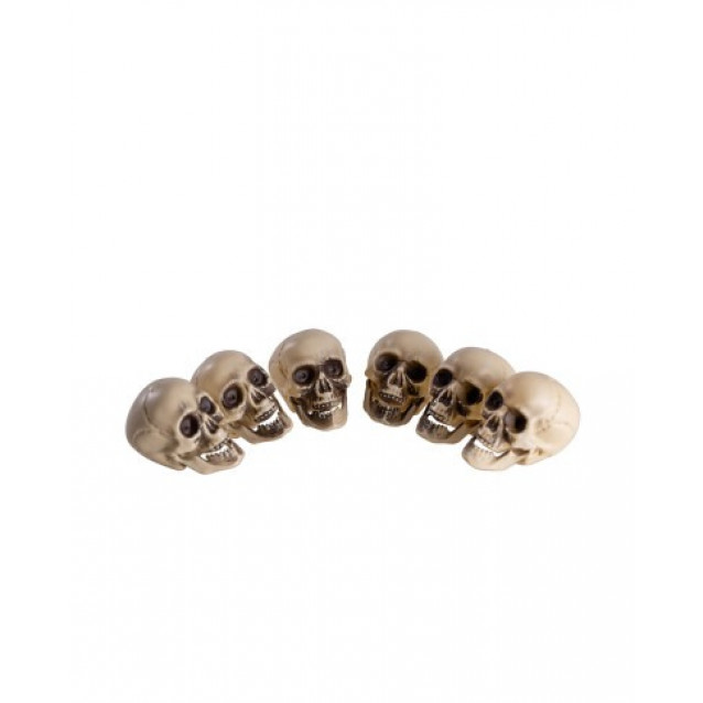 Mini lebky 6ks - Halloween dekorácia 5cm
