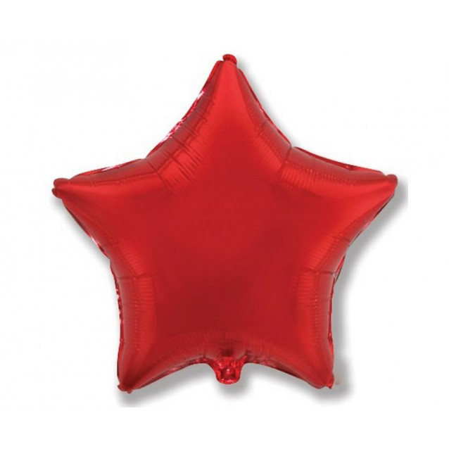 Fóliový balón hviezda červená, 45cm 