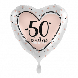 Balón srdce 50.narodeniny