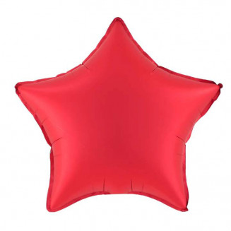 Fóliový balón Hviezda, červená matná, veľ.45cm