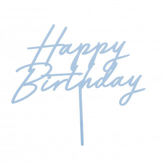 Zápich Happy Birthday, bledomodrý