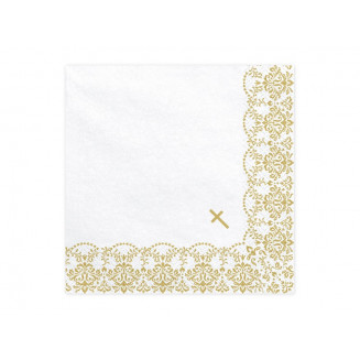 Obrúsky Prvé sväté prijímanie - Ornament, 33x33cm, zlaté
