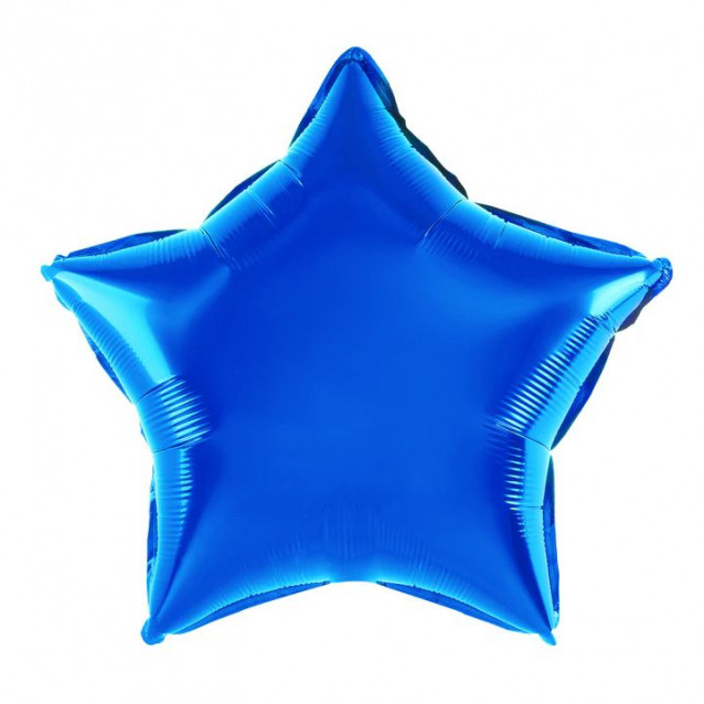 Fóliový balón hviezda modrá, 45cm 