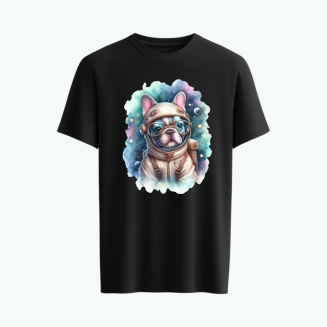 Tričko Frenchie kozmonaut
