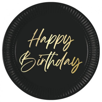 Papierový tanier Happy Birthday 23cm/8ks