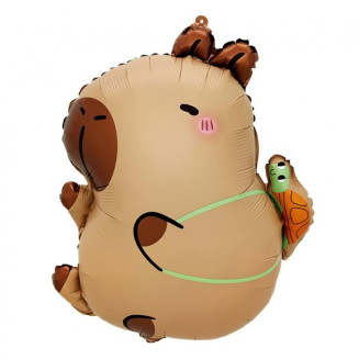 Fóliový balón Kapybara s korytnačkou