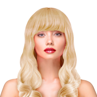 Parochňa blondína dlhé vlasy