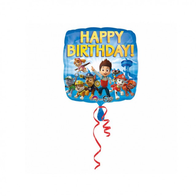 Fóliový balón Paw Patrol Happy Birthday,Veľ.18/45cm