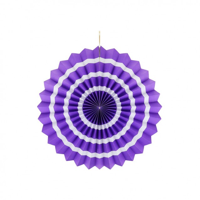 Rozeta biely pásik levanduľová, 40cm