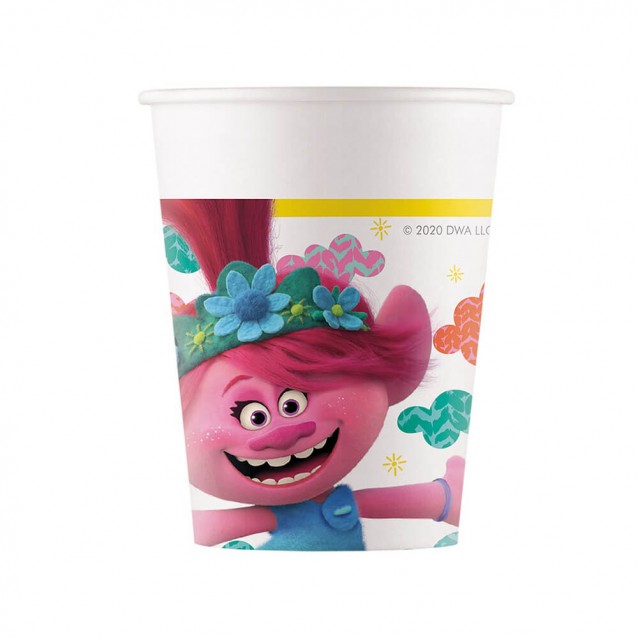 Papierový pohár Troll 200ml, 8ks