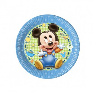 Papierový tanier Baby Mickey mouse,Veľ. 23cm, 8ks