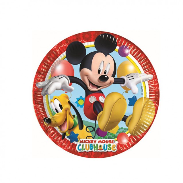 Papierový tanier Mickey mouse clubhouse, Veľ. 23cm, 8ks