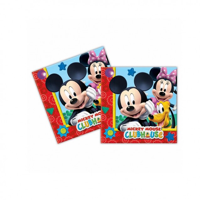 Servítky Mickey mouse clubhouse 33x33cm, 20ks Servítky Mickey mouse clubhouse 33x33cm, 20ks