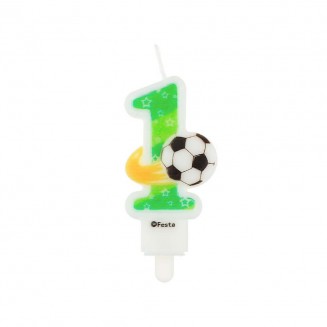 Sviečka futbal 1 (7,8cm)