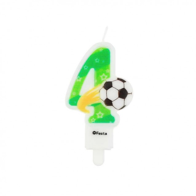 Sviečka futbal 4 (7,8cm)